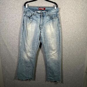 Express Blake Bootcut Jeans Womens 34 Blue Denim‎ Cotton Loose Fit Regular Rise